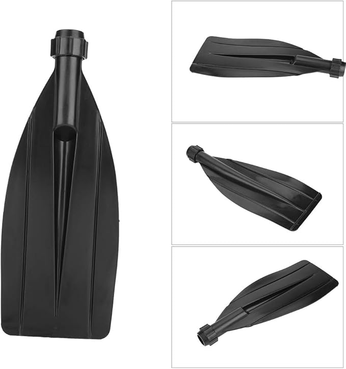Qiilu Kayak Paddle Replacement Blade, 1 Pair Kayak Canoe Paddle Blade Leaf Oar Replacement Accessories Black