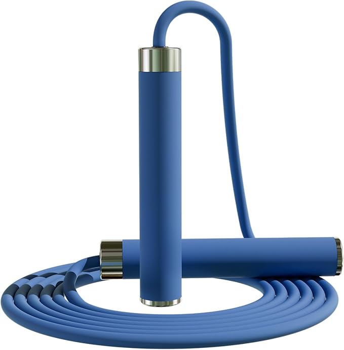 Adjustable Jump Rope for Home Fitness - 5mm PVC Cord with Ball Bearings, Anti-Slip Rubber& Alloy Handles for Beginners, Weight Loss Workout in Home/School/Gym