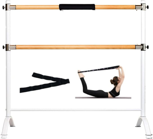 LeStage Ballet Barre - Portable Freestanding Adjustable Training Barre - Pro Series with Foam Protector and Elastic Stretching Strap