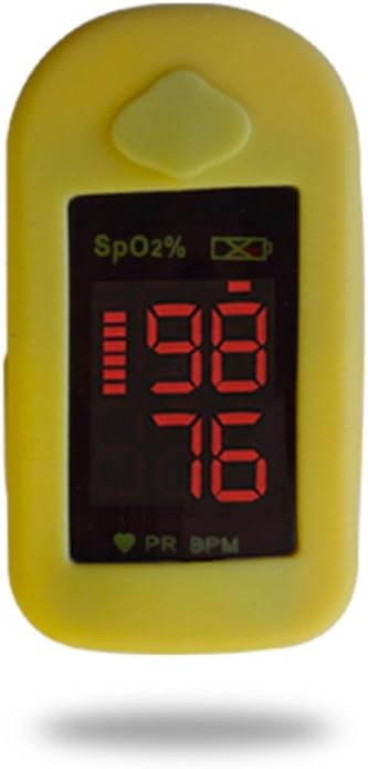 Concord Fingertip Pulse Oximeter with Reversible Display - Blood Oxygen Saturation Monitor with Carrying Case, Batteries and Lanyard - Easy to Use, Accurate SpO2 & Pulse Measurement (Topaz)
