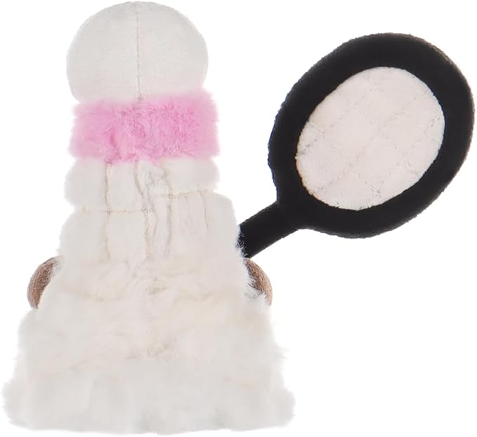 Apricot Lamb Happy Badminton Stuffed Animals for Kids, Soft Cute Plush Toys for Baby Girl and Boy, Fluffy Happy Badminton