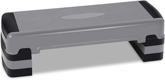 Giantex 35" Aerobic Step, Non-Slip Surface, Height-Adjustable 6" - 8" - 10" Step Aerobics Platform, Workout Fitness Equipment Stepper Trainer, Exercise Step Platform with 3 Riser