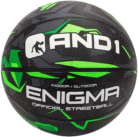 AND1 Enigma Basketball - Streetball for Indoor and Outdoor Use, Deep Channel Construction and Durability