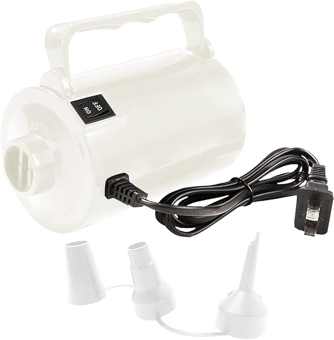 Electric Air Pump for Inflatable Pool Toys - High Power Quick-Fill Air Mattress Inflator Deflator Pump for Pool Float Raft Airbed with 3 Nozzles, 320W, 110V AC, 1.6PSI, Air Flow 26CFM