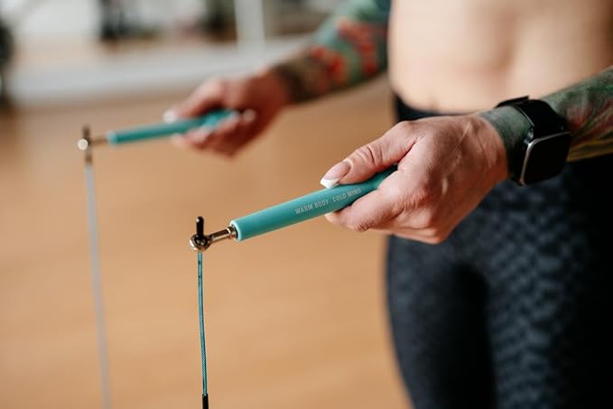 WARM BODY COLD MIND Adjustable Jump Rope For Men and Women, Speed Jump Rope, Skipping Rope for Weightlifting, Boxing, Gym, Outdoor or Indoor Sport, Fitness