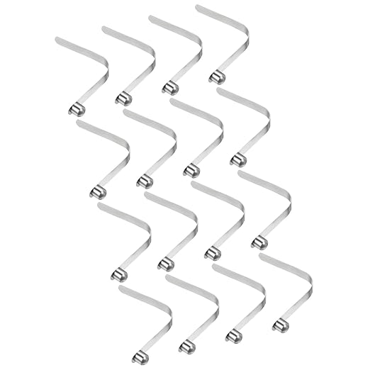 PATIKIL 8x8mm Kayak Paddle Snaps, 16 Pack Tent Pole Clips Steel V Shaped Single Pin Push Button Spring Clips Lock Tube Pole Clips for Camping Awning