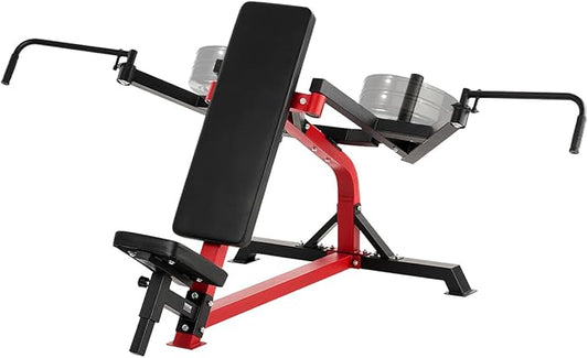 VEVOR Chest Press Machine, Bench Press Set, Adjustable Flat Incline Bench with Independent Converging Arms, Upper Chest Equipment, Fitness Home Gym Equipment Chest
