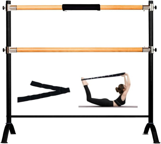 LeStage Ballet Barre - Portable Freestanding Adjustable Training Barre - Pro Series with Foam Protector and Elastic Stretching Strap