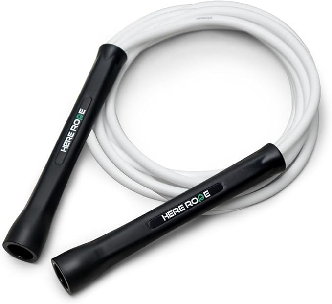 Hererope 6MM PVC Jump Rope for Men & Women Fitness, Speed, Tricks, Cardio Training, Boxing Jump Rope with Unbreakable Handles and Non-Kinking Skipping Rope, Adjustable Jumprope for Indoor Outdoor