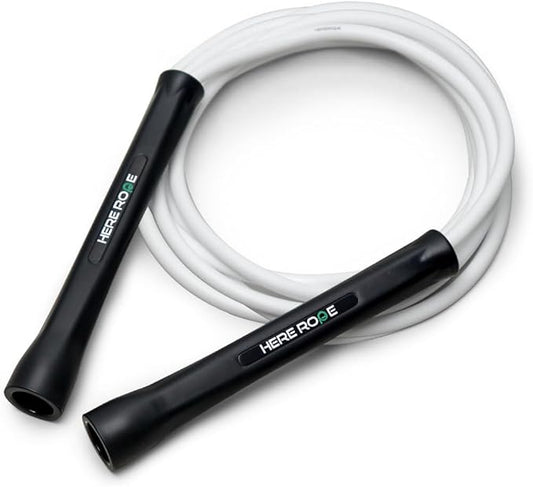 Hererope 6MM PVC Jump Rope for Men & Women Fitness, Speed, Tricks, Cardio Training, Boxing Jump Rope with Unbreakable Handles and Non-Kinking Skipping Rope, Adjustable Jumprope for Indoor Outdoor