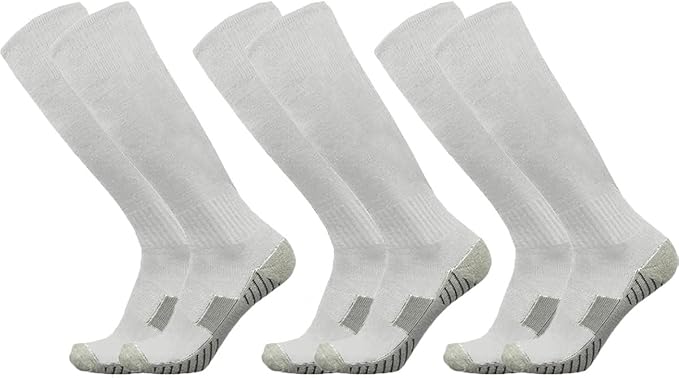Baseball Socks 3 Pairs for Kid Youth Adult(4-20 Years Old) Team Sport Athletic Soccer Socks Cushion Softball Socks