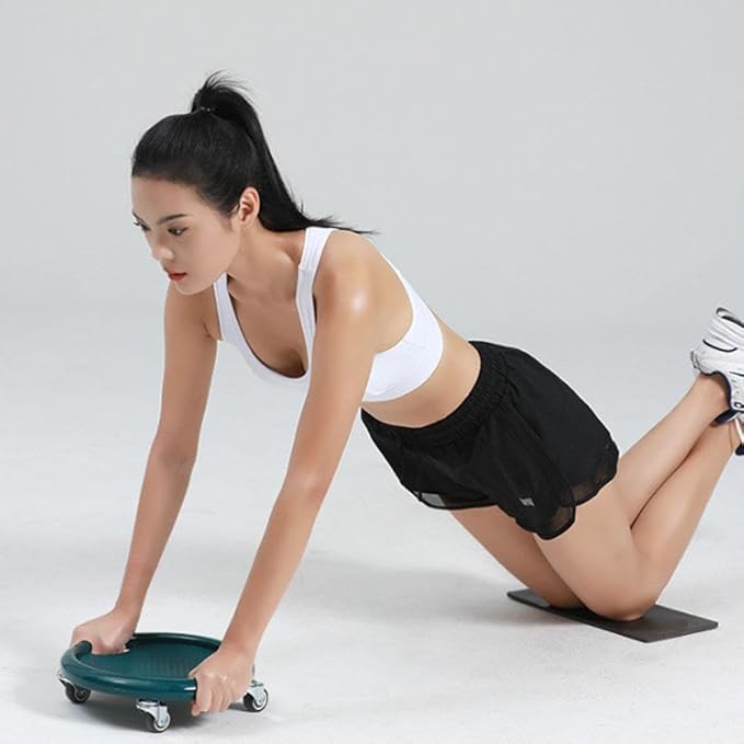 Ab Roller Wheel, Women's Multifunctional Abdominal Wheel Board with Mat, 360° Rotating, for Full Body Fat Burning Tummy Weight Control Gym or at Home Workout Equipment