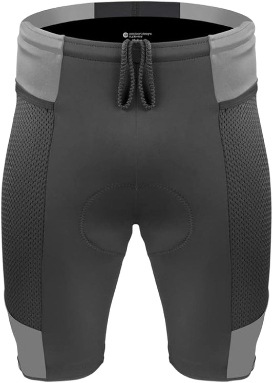 | Men's Gel Touring Padded Bike Shorts | Innovative Mesh Pockets | Made in USA