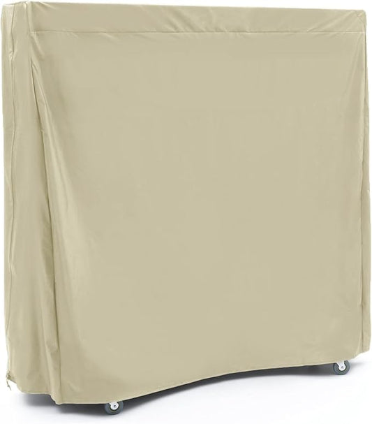 Covermates Upright Ping Pong Table Cover - Indoor/Outdoor Tennis Covers, Heavy Duty Water-Resistant for Foldable Kettler Table, Elite 300D Polyester, 60W x 28D x 60H, Khaki