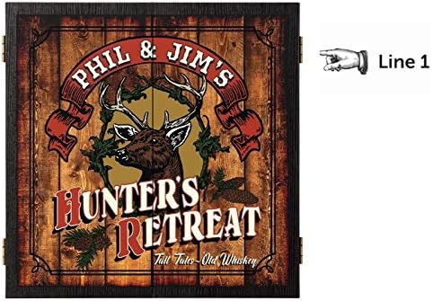 THOUSAND OAKS BARREL CO. | Personalized Dartboard & Cabinet Set with 6 Steel Tip Darts