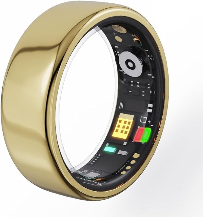 Smart Ring Health Tracker,Sleep Heart Rate Health Monitor, Fitness Tracker, Health Rings for Women & Men 7-Day Ultra Long Standby Time, IPX8 Water-Resistance