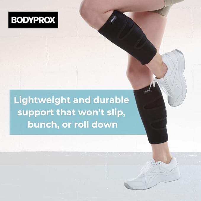 Bodyprox Calf Support Brace 1 Pack, Adjustable Shin Splint Compression Calf Wrap