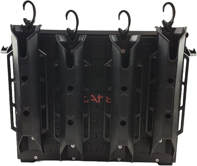 YakAttack BlackPak Pro 16" x 16" Kayak Fishing Crate with 6 Rod Holders - Black | Tackle Storage Box & Fishing Gear Organizer | Lightweight, Durable & Customizable Kayak Fishing Accessory