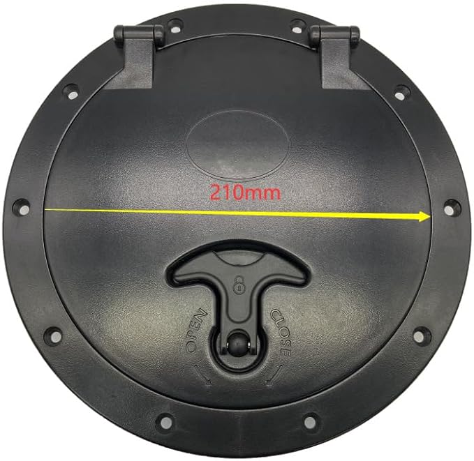 6/8/9 Inch Round Hatch Cover Deck Plate ABS Accessories Hatch Cover with Red Waterproof Bag for Kayak Boat Fishing Rigging