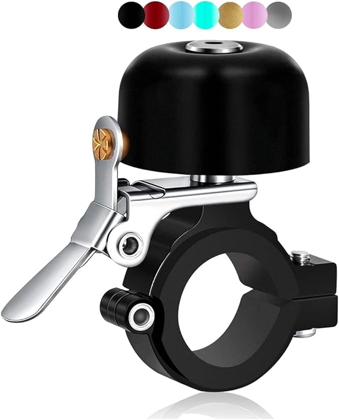 Greallthy Bike Bell Classic Brass Bicycle Bell,Bike Bells for Adults Kids,Loud Sound Bells Fit for 0.87-1.25in/22.2-31.8mm Bicycle Handlebars,Road Mountain Bike Accessories.