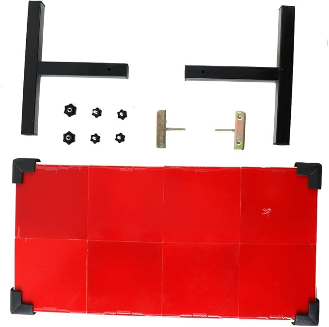 Table Tennis Rebound Board Rebounder with 8 Red Rubbers, Improved 2nd Generation Pingpong Return Board Self Training Equipment, Indoor/Outdoor Ping-Pong Table Rebound Board