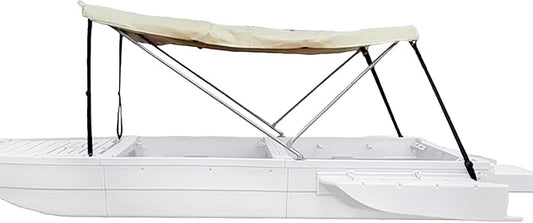 Fishing Boat, Folding Pontoon Boat, Fits in Car Trunk – Portable Modular Kayak, Seats 2-6, Motor-Ready, Sturdier Than Inflatable Boats – Ideal for Lure Fishing, Paddling Trip, Hunting, Rescue