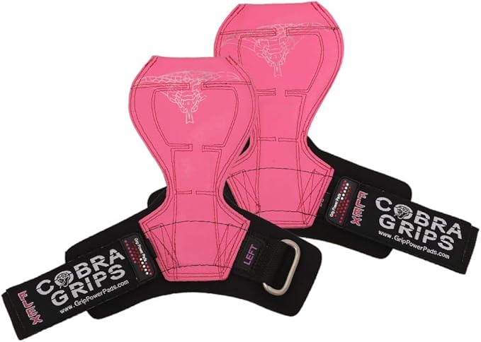 2018 Cobra Grips Flex Model Weight Lifting Gloves Heavy Duty Straps Alternative Power Lifting Hooks for Deadlifts with Padded Wrist Wrap Support Bodybuilding