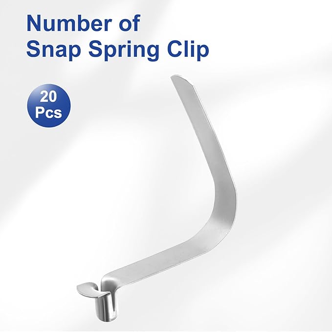 HARFINGTON Single Button Kayak Paddle Snap Spring Clip Spring Steel V-Shaped Hollow Lift Telescopic Locking Tube Pole Clips for Tent Umbrella Camping