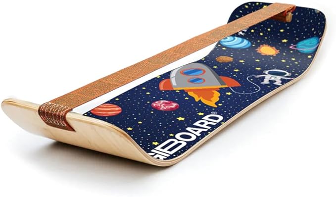 GIBBON SlackBoard - GiBoard Balance Board Kids & Adults - Slackline Balance Trainer - Slack Board Core Workout Equipment Home Gym Training - Standing Desk Exercise - Yoga, Agility, Pilates & More