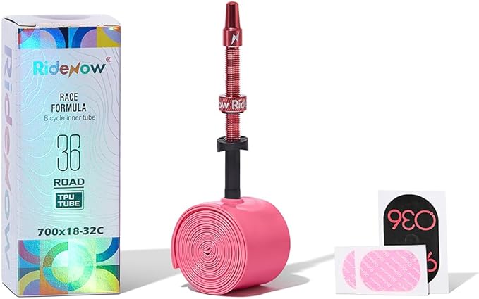 RIDENOWTECH TPU Inner Tube 700C x 18-32C / 32-47C with Metal Presta Valve, Removable Valve Cores for Road & Gravel