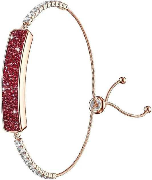 Smart Bracelet for Women 5ATM Waterproof Fitness Tracker with Heart Rate/Blood Oxygen/HRV/Sleep Monitor/Female Menstrual Cycle Activity Tracking Fashion Diamond Bracelet with 2 Bands