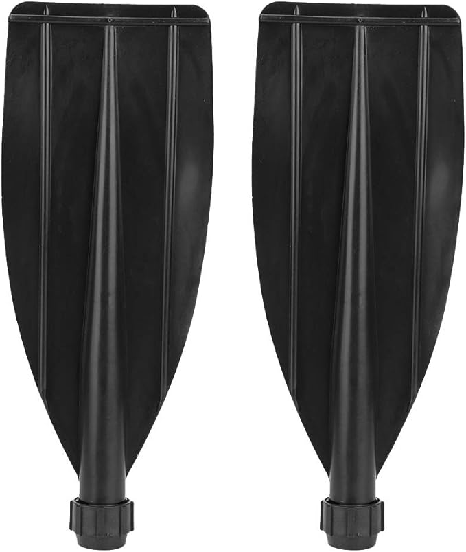 Qiilu Kayak Paddle Replacement Blade, 1 Pair Kayak Canoe Paddle Blade Leaf Oar Replacement Accessories Black