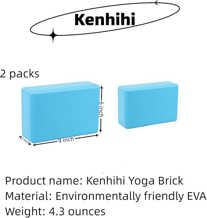 Yoga Block - Unsupported Latex Eva foam - Soft non slip surface with bevel for yoga, pilates, meditation - Yoga accessories for stability, balance and deep stretching