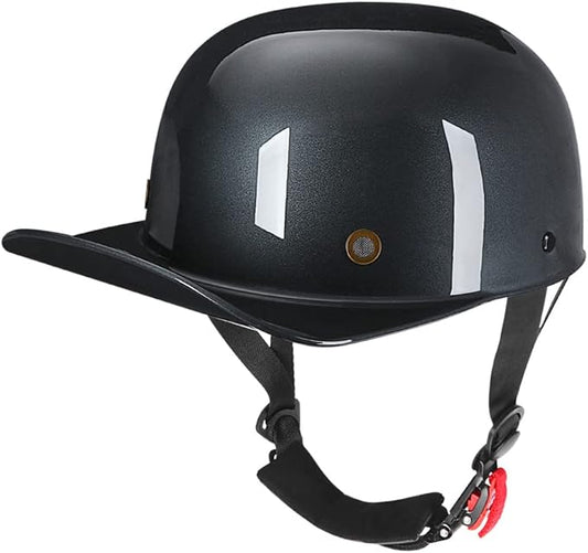 Vintage Retro Open Face Motorcycle Helmet Baseball Cap Half Helmets Men Women for Moped Cap Jet Scooter Street Cruiser - DOT Certified