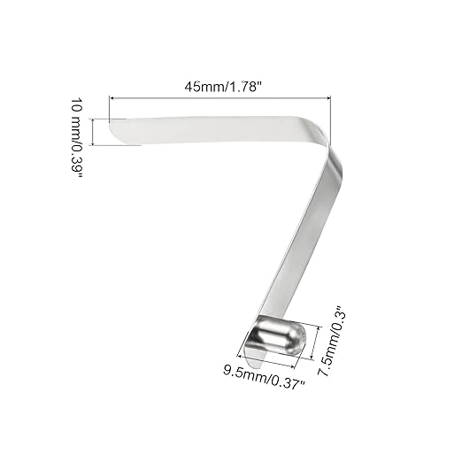PATIKIL 9.5x7.5mm Kayak Paddle Snaps, 16 Pack Tent Pole Clips Steel V Shaped Single Pin Push Button Spring Clips Lock Tube Pole Clips for Camping Awning