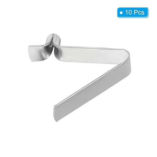 PATIKIL 5x3mm Kayak Paddle Snaps, 10 Pack Tent Pole Clips Steel V Shaped Single Pin Push Button Spring Clips Lock Tube Pole Clips for Camping Awning