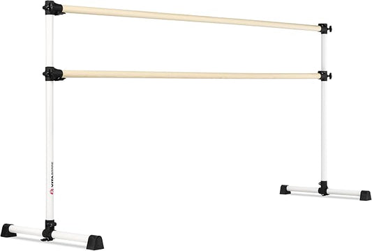 VITA Barre Portable Freestanding Double Ballet Barre, Prodigy, Wood | Adjustable Height, USA Made, Home or Gym Exercise Equipment for Kids & Adults | Dance, Fitness, Pilates