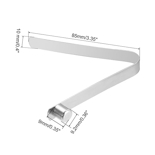 PATIKIL 9x9.2mm Kayak Paddle Snaps, 10 Pack Tent Pole Clips Steel V Shaped Single Pin Push Button Spring Clips Lock Tube Pole Clips for Camping Awning
