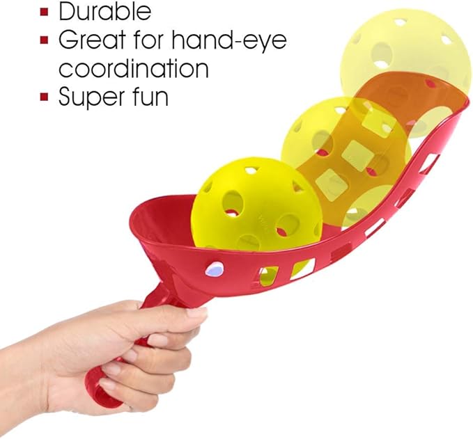 ArtCreativity Scoop and Toss Game for Kids – Includes 2 Scoops and 2 Balls – Fun Outdoor Toys for Beach, Backyard, Camping, or Park – Great PE Equipment & Summer Activity for Boys, Girls & Families