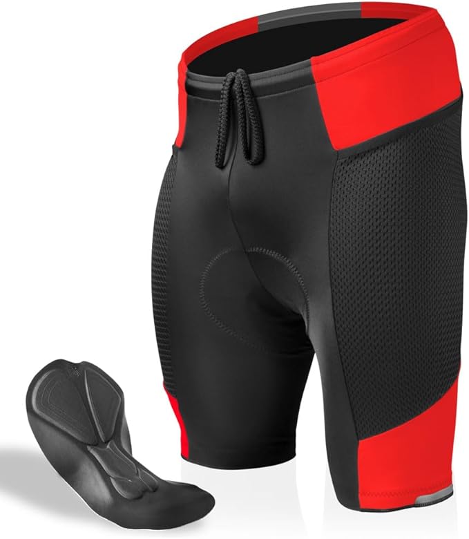 | Men's Gel Touring Padded Bike Shorts | Innovative Mesh Pockets | Made in USA