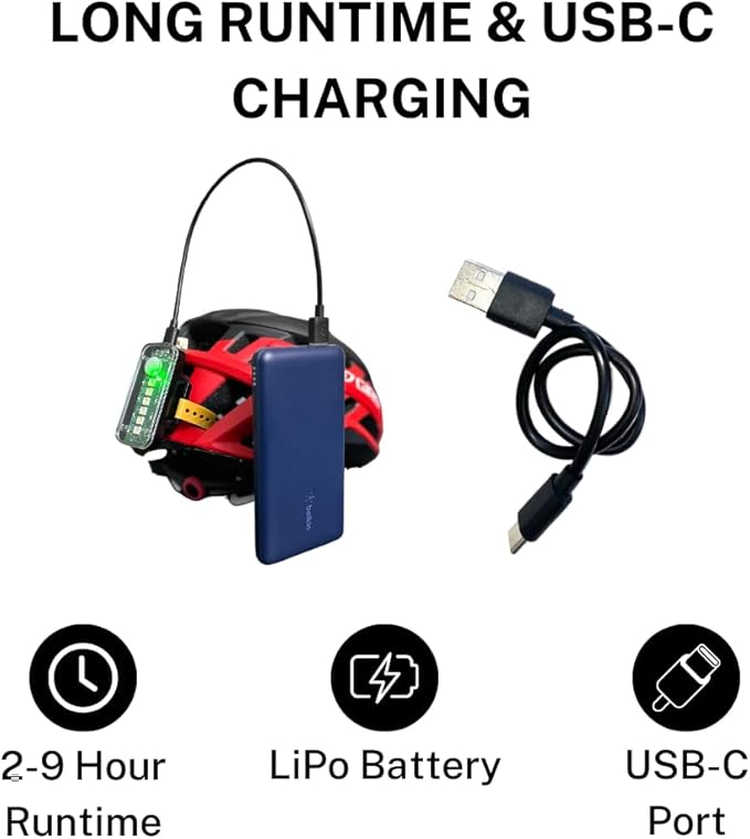 SpectraFLUX™ Ultra Bright Multicolor Wearable Safety Light for Bike, Running, Walking and More, USB Rechargeable, 12 Colors, 8 Modes including Taillight & Headlight, Clip-on and other Mounting Options