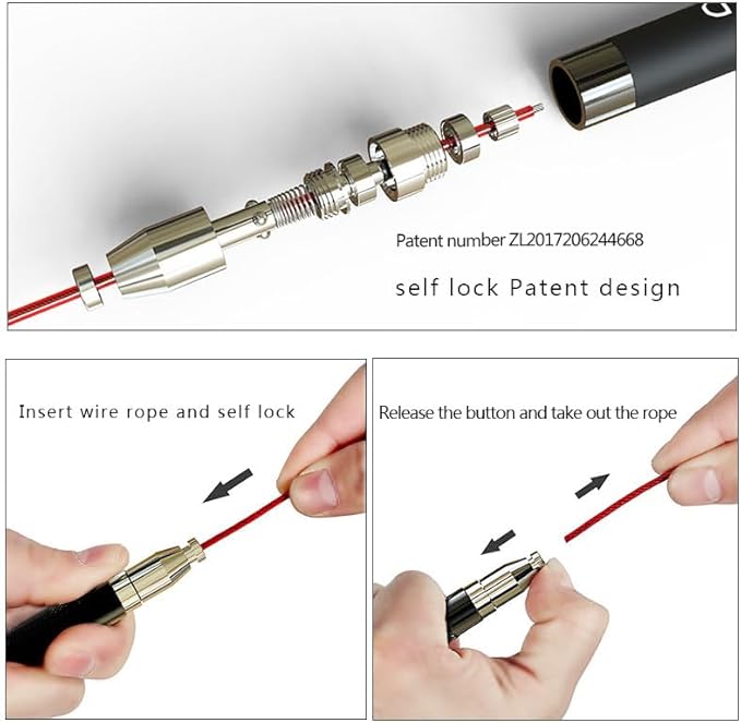 2-in-1 Speed Rope: 2mm for Boxing/MMA & 3mm for CrossFit - Tool-Free Adjustable Cable System with Dual Bearings - Sweatproof Hybrid Grip for High-Intensity Training