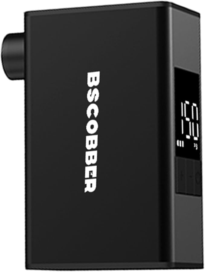 Mini Bike Pump Electric Bike Pump 150 PSI Portable Bike Tire Inflator Air Compressor Rechargeable Bicycle Air Pump with Gauge,Tiny Pump with Presta & Schrader Valve for Mountain/Road Bike