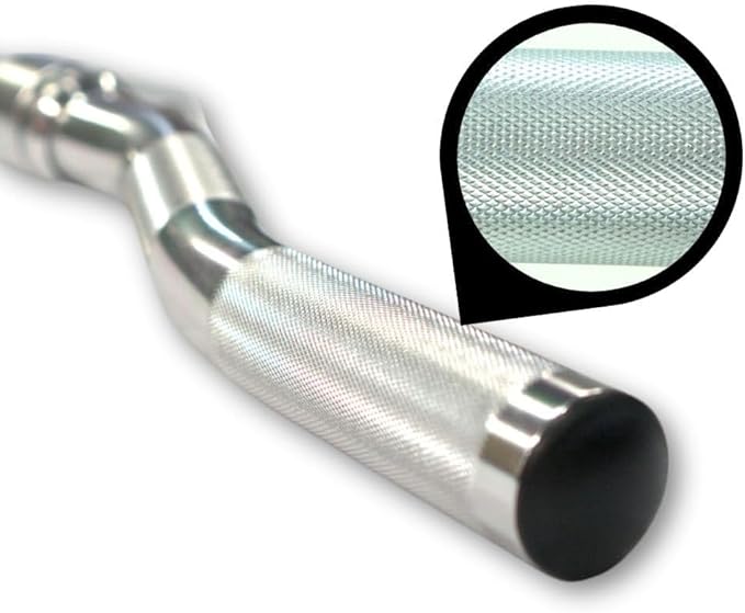 Gronk Fitness Aluminum Revolving Curl Bar | Cable Attachments for Functional Trainer & Gym Cable Machines