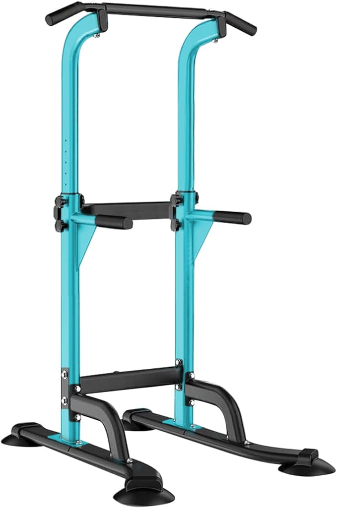 SogesHome Power Tower Pull Up Bar and Dip Station Adjustable Height Dip Stand Multi-Functional Strength Training Fitness Workout Station