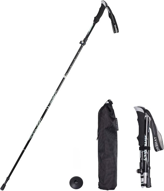 Trekking Poles - 1pc Sports Aluminium 7075 Anti Shock Walking Trekking Hiking Stick Pole,Ultralight Alpenstock,Adjustable Quick,Single Collapsible Pole