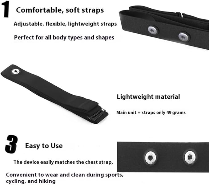 Universal Heart Rate Monitor Chest Strap | Compatible with Polar H10/H9/H7, Wahoo TICKR, Garmin HRM & More | Adjustable & Soft