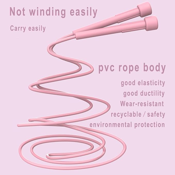 3 Pack Lightweight Adjustable Kids Jump Rope Home Fitness, Tangle Free Skipping Rope, Speed Jumping Rope for Kids, Women Men Jumping Rope for Workout