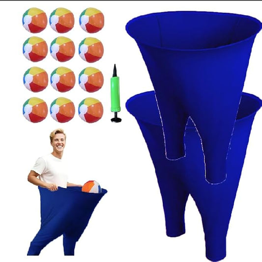Granny Pants Yard Game Sets(2Pcs), Granny Pants Outdoor Games for Adults and Family, Party Field Day Games with 12 Bouncy Balls, More Balls for Backyard Park Beach
