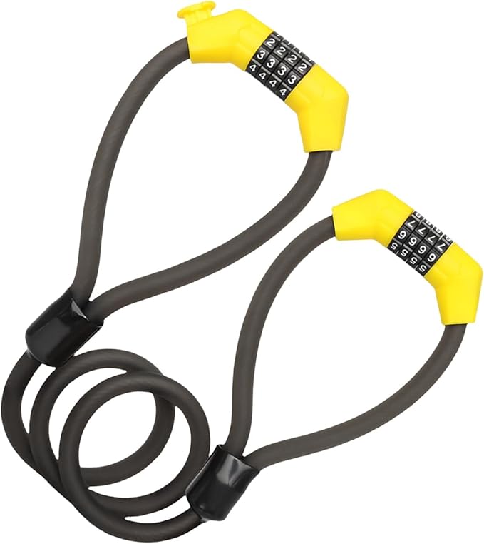 Keyless Double Head Password Heavy Duty Steel Wire High Security Password Password Padlock Cycling Accessories Bearing Mountain Bike Cycling Accessories